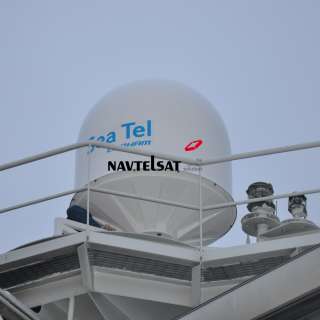 Антенна морского VSAT установленная Navtelsat